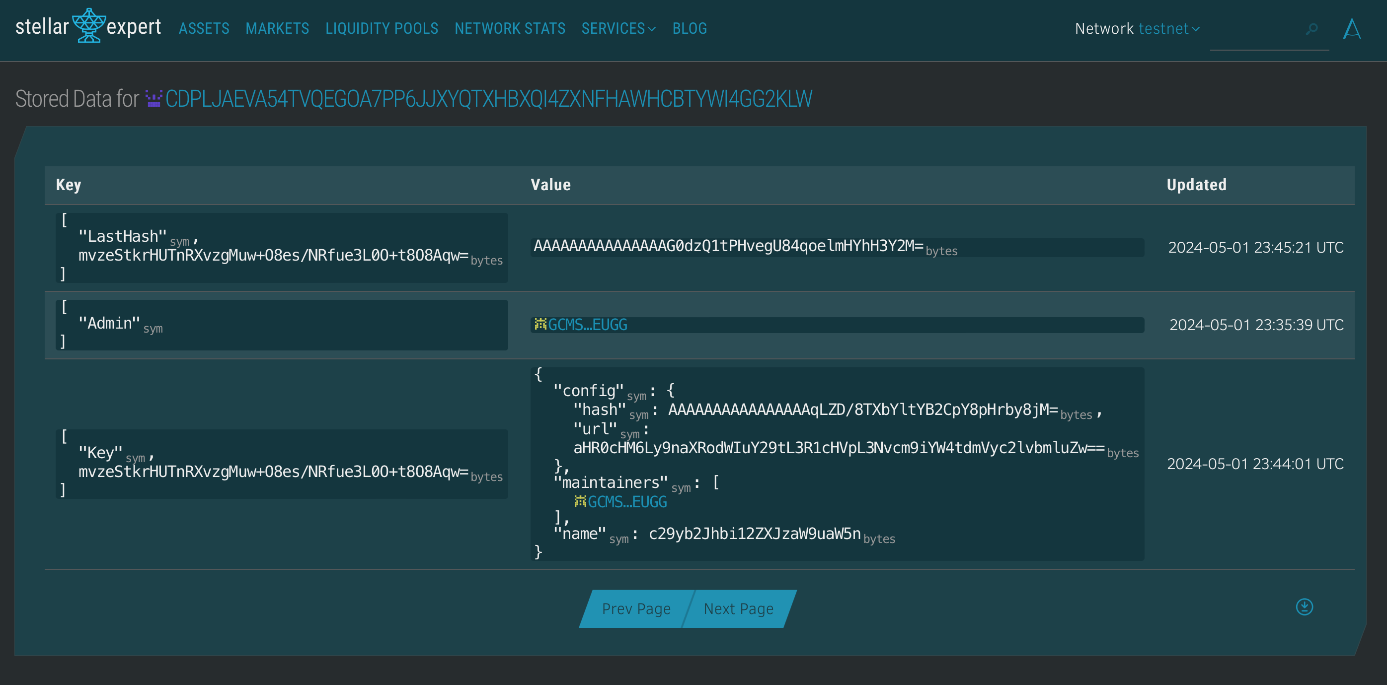 Contract on-chain